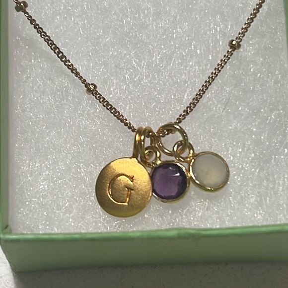 KT Collection NYC, Custom initial charm necklace - Picture 1 of 8